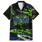 Personalized Canberra Raiders Hawaiian Shirt Graffiti Grunge Abstract Urban Street Style Design