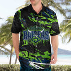 Personalized Canberra Raiders Hawaiian Shirt Graffiti Grunge Abstract Urban Street Style Design