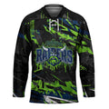 Personalized Canberra Raiders Hockey Jersey Graffiti Grunge Abstract Urban Street Style Design