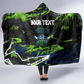 Personalized Canberra Raiders Hooded Blanket Graffiti Grunge Abstract Urban Street Style Design