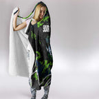 Personalized Canberra Raiders Hooded Blanket Graffiti Grunge Abstract Urban Street Style Design