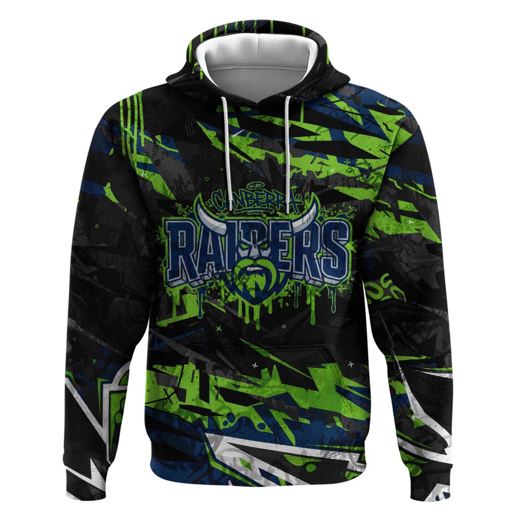 Personalized Canberra Raiders Hoodie Graffiti Grunge Abstract Urban Street Style Design