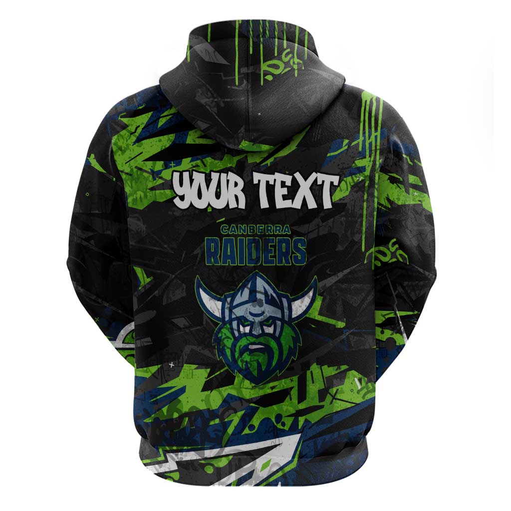 Personalized Canberra Raiders Hoodie Graffiti Grunge Abstract Urban Street Style Design