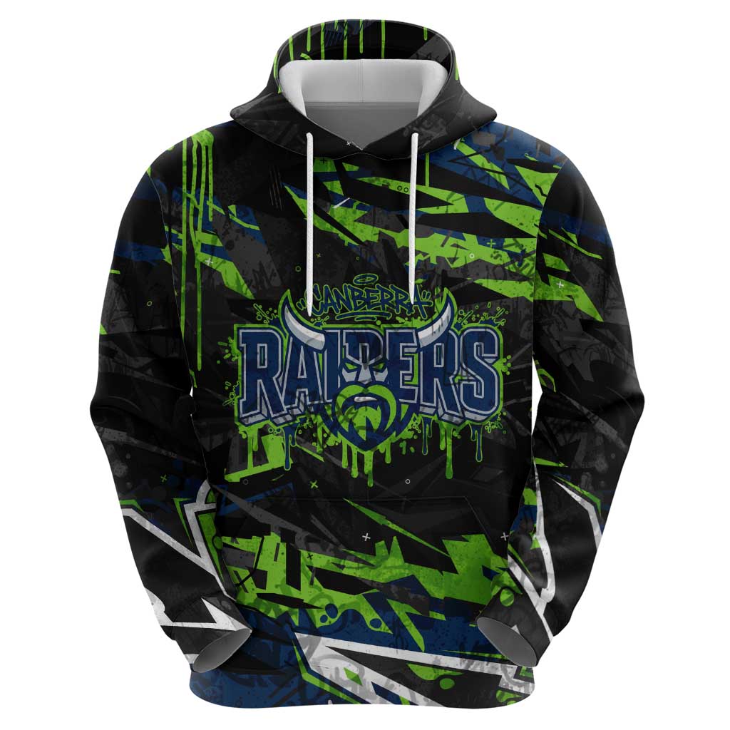 Personalized Canberra Raiders Hoodie Graffiti Grunge Abstract Urban Street Style Design