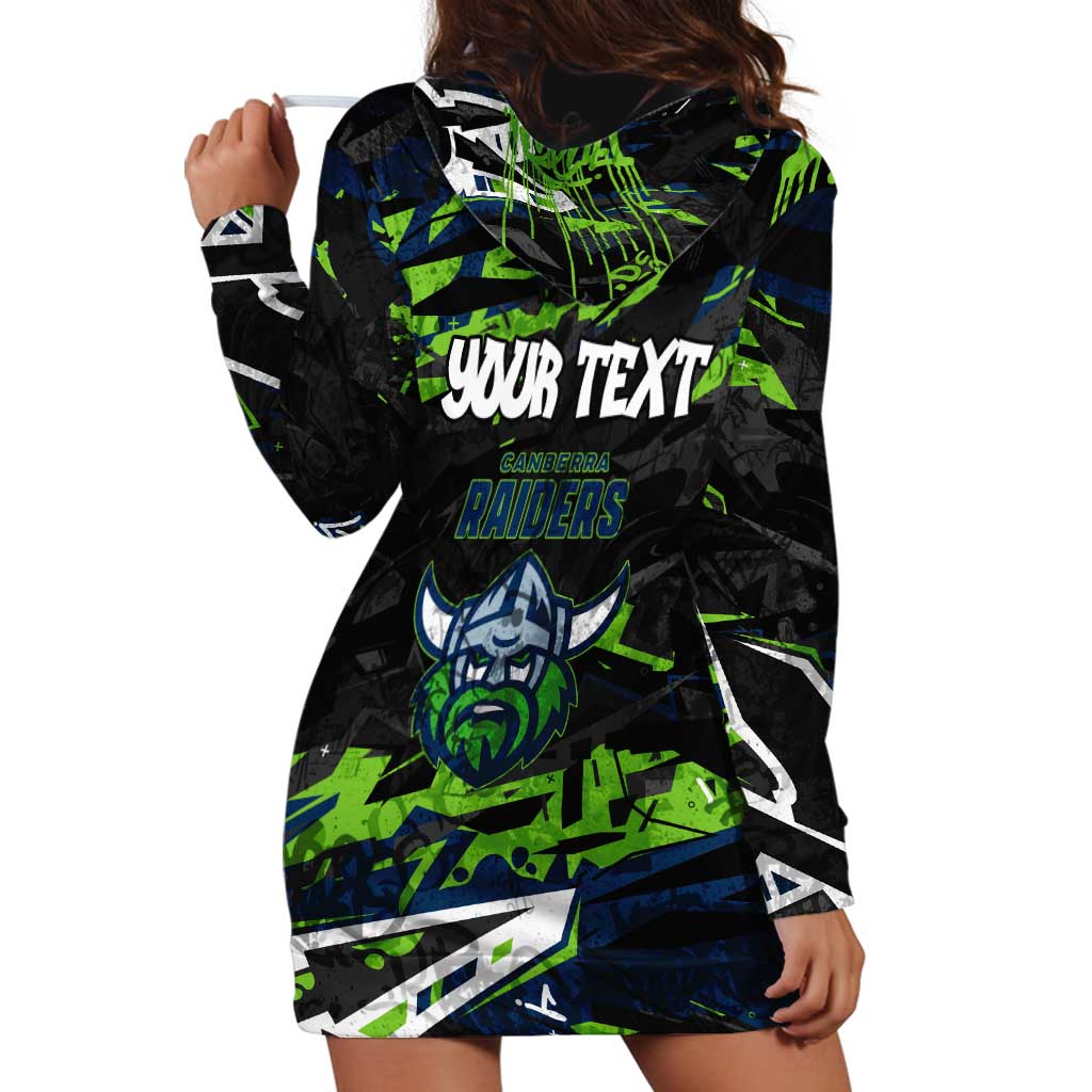 Personalized Canberra Raiders Hoodie Dress Graffiti Grunge Abstract Urban Street Style Design