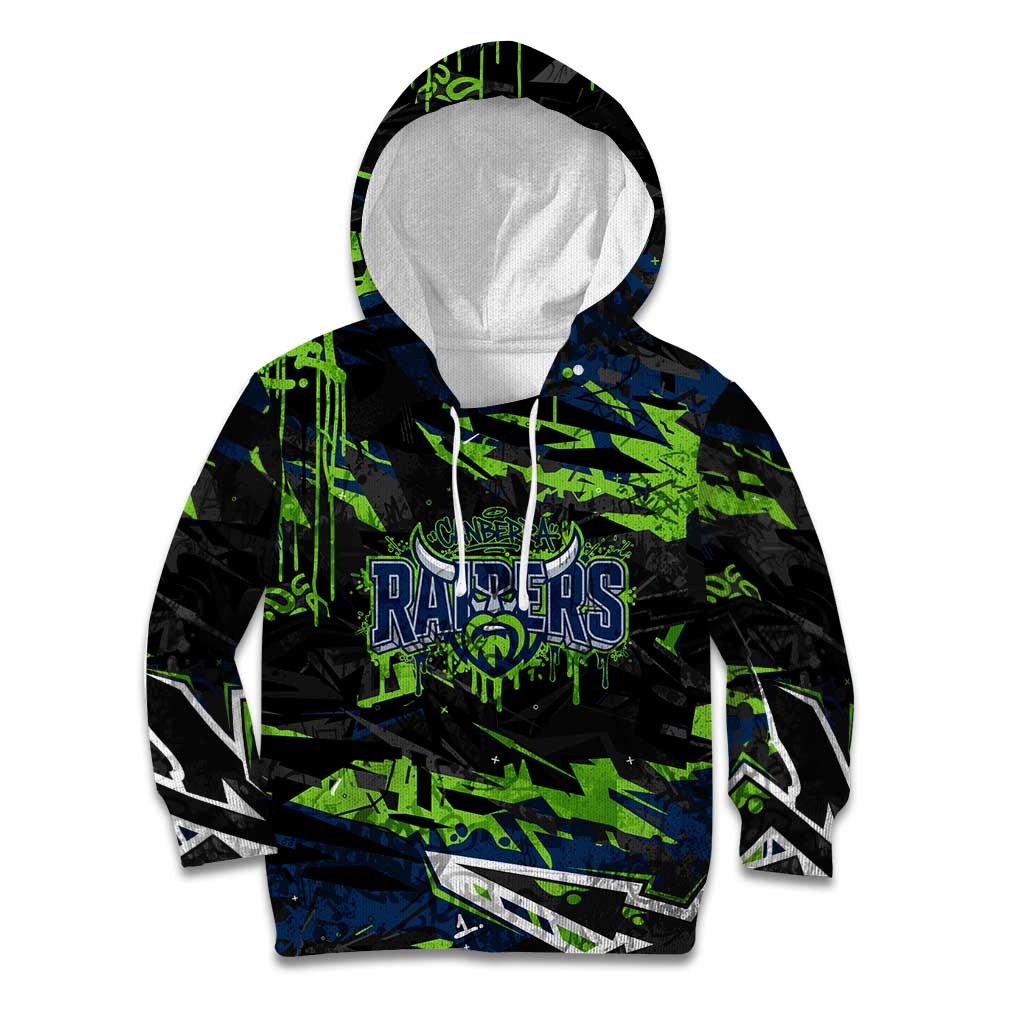 Personalized Canberra Raiders Kid Hoodie Graffiti Grunge Abstract Urban Street Style Design