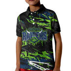 Personalized Canberra Raiders Kid Polo Shirt Graffiti Grunge Abstract Urban Street Style Design