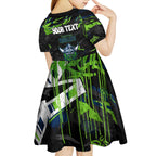 Personalized Canberra Raiders Kid Short Sleeve Dress Graffiti Grunge Abstract Urban Street Style Design