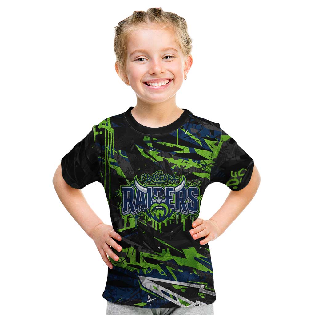 Personalized Canberra Raiders Kid T Shirt Graffiti Grunge Abstract Urban Street Style Design