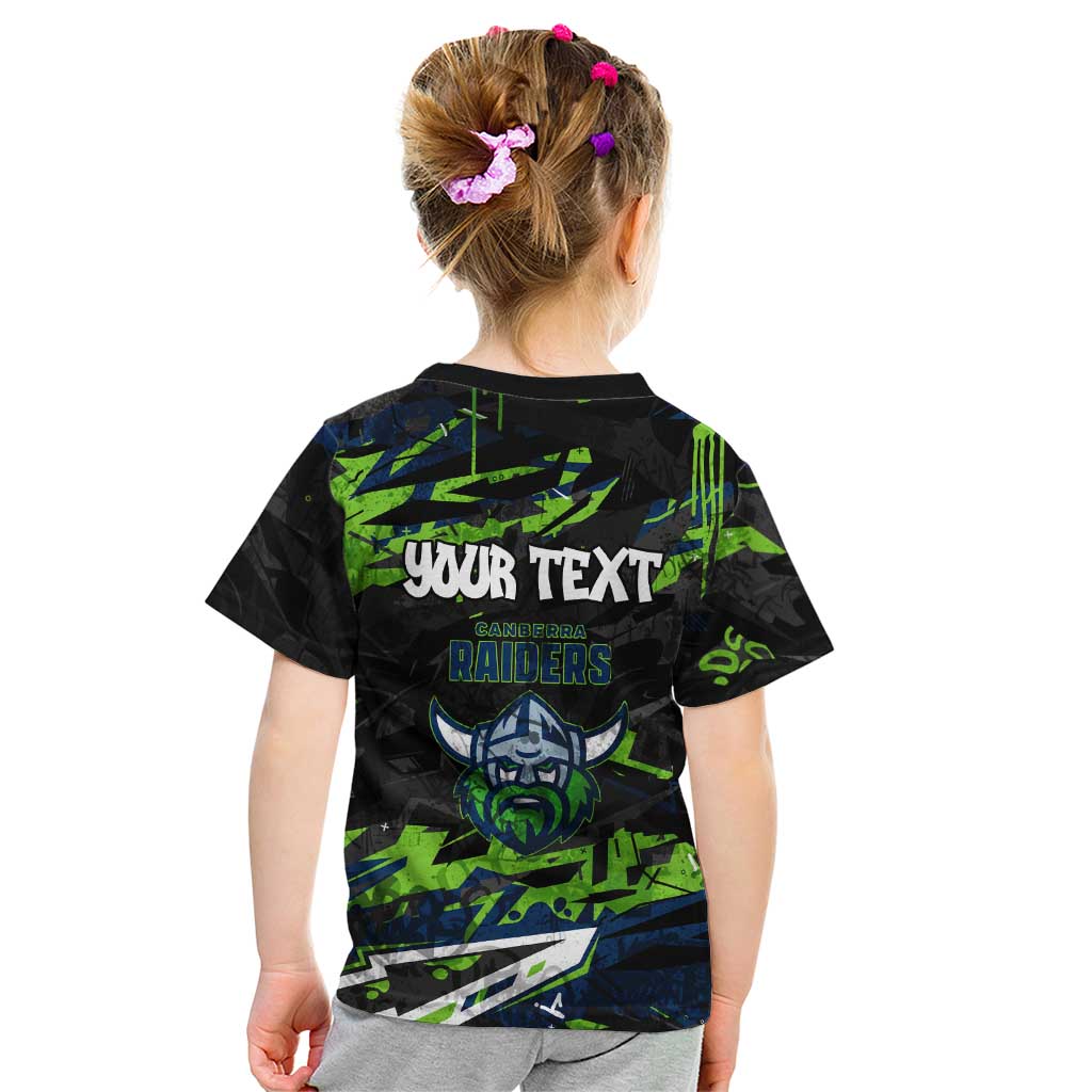 Personalized Canberra Raiders Kid T Shirt Graffiti Grunge Abstract Urban Street Style Design