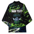 Personalized Canberra Raiders Kimono Graffiti Grunge Abstract Urban Street Style Design