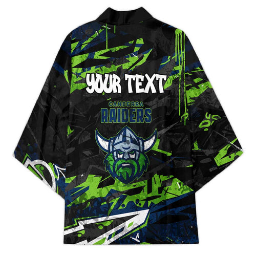Personalized Canberra Raiders Kimono Graffiti Grunge Abstract Urban Street Style Design