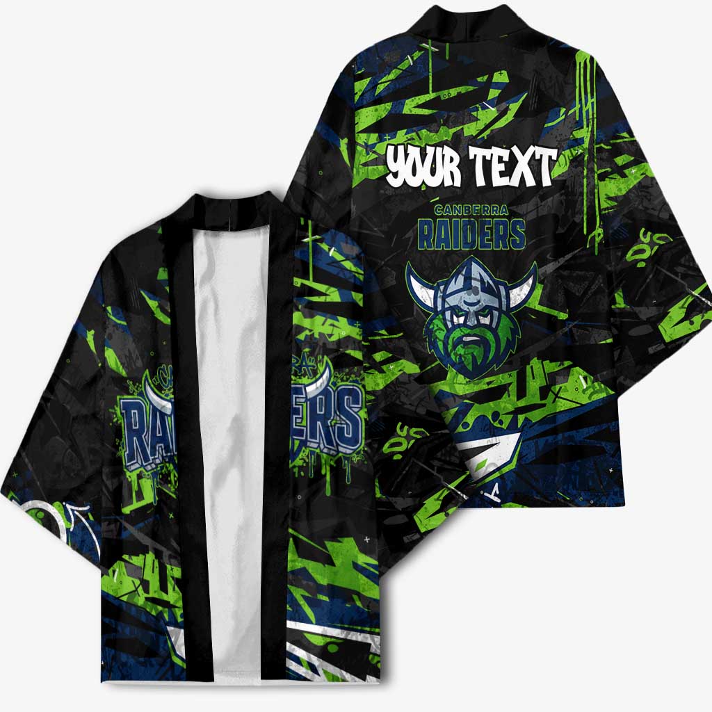 Personalized Canberra Raiders Kimono Graffiti Grunge Abstract Urban Street Style Design