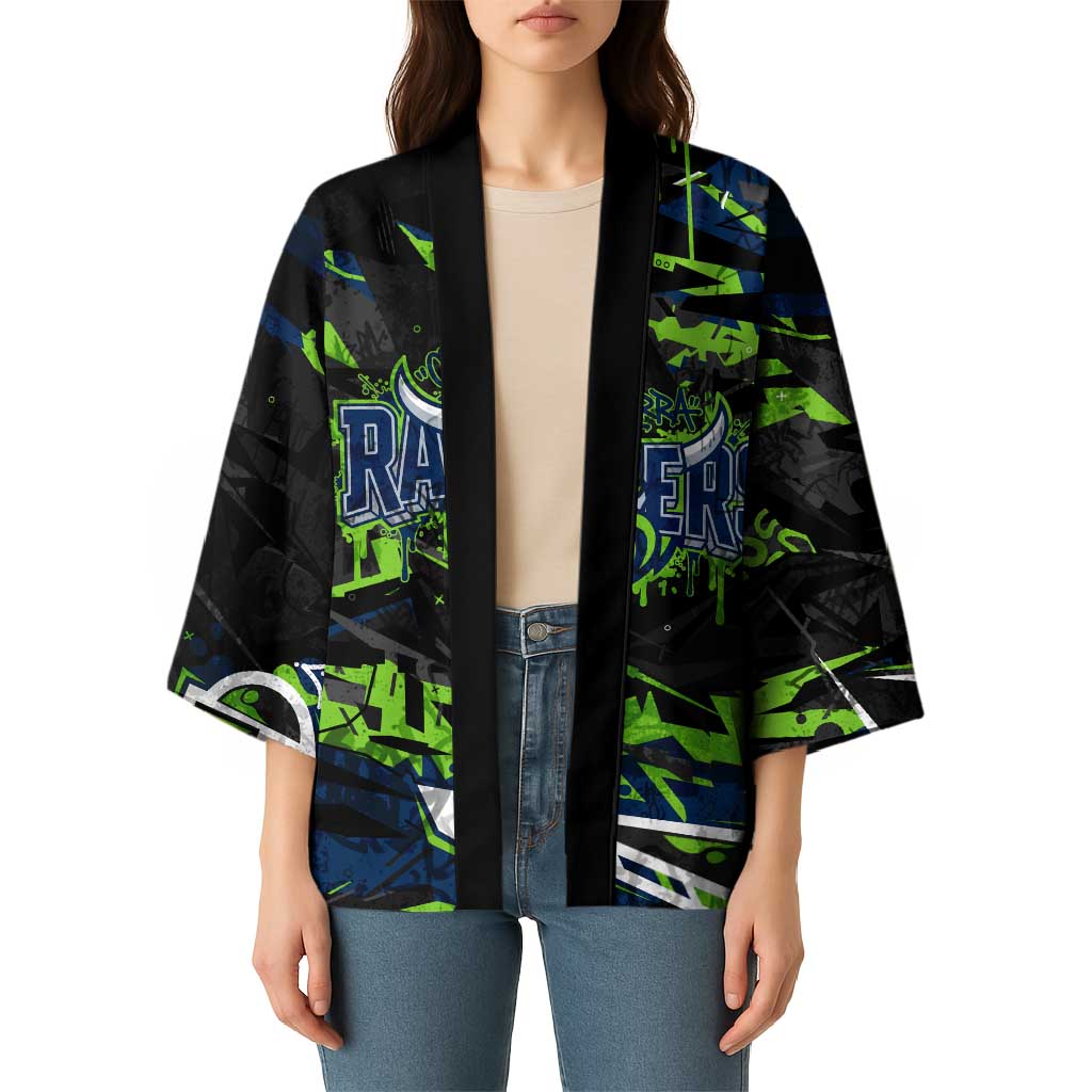 Personalized Canberra Raiders Kimono Graffiti Grunge Abstract Urban Street Style Design