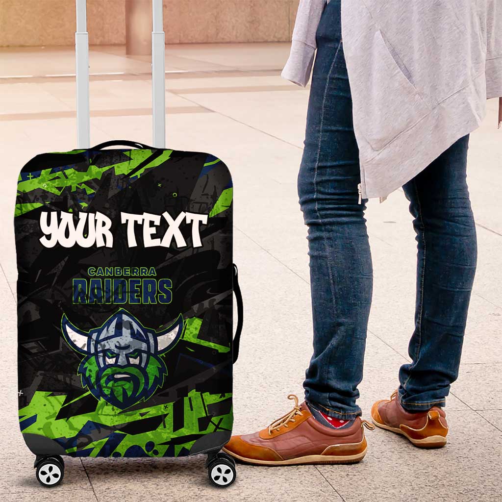 Personalized Canberra Raiders Luggage Cover Graffiti Grunge Abstract Urban Street Style Design