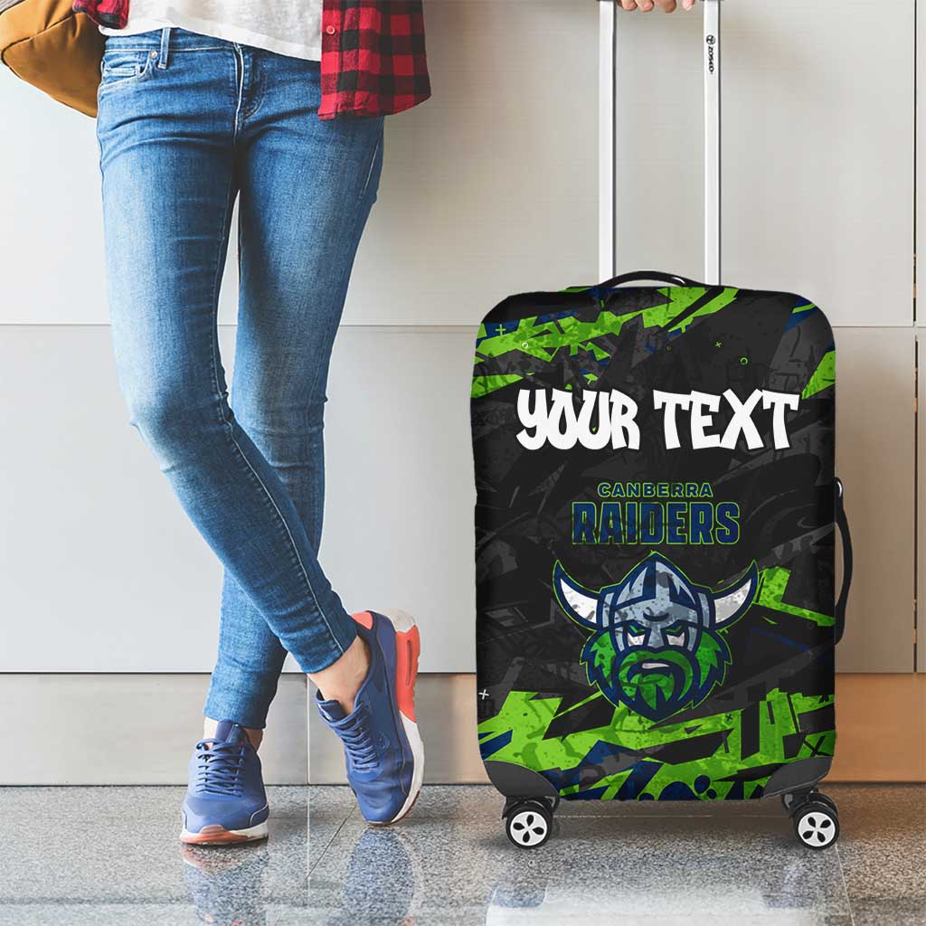 Personalized Canberra Raiders Luggage Cover Graffiti Grunge Abstract Urban Street Style Design