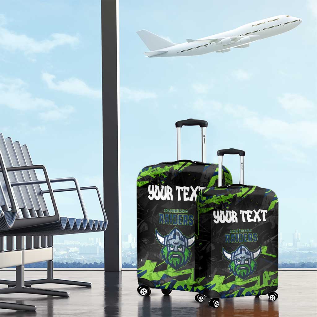 Personalized Canberra Raiders Luggage Cover Graffiti Grunge Abstract Urban Street Style Design