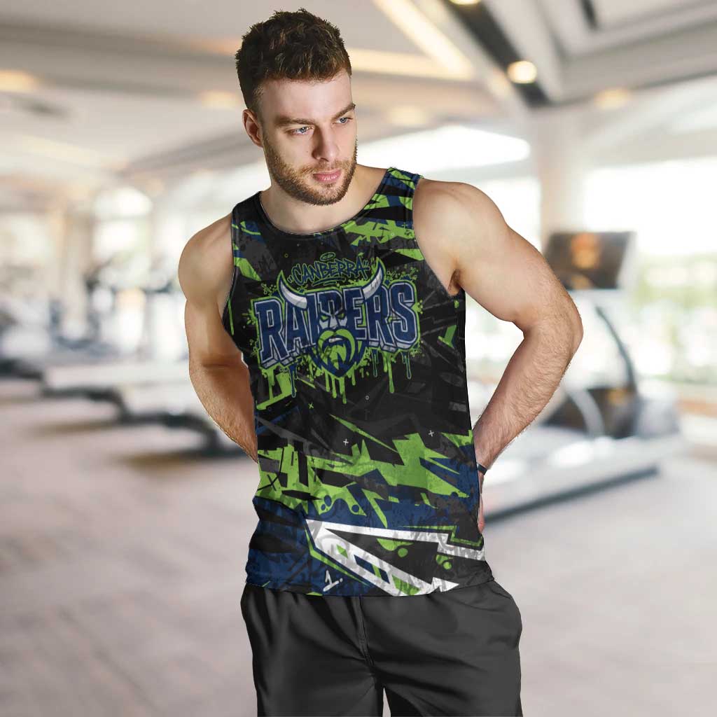 Personalized Canberra Raiders Men Tank Top Graffiti Grunge Abstract Urban Street Style Design