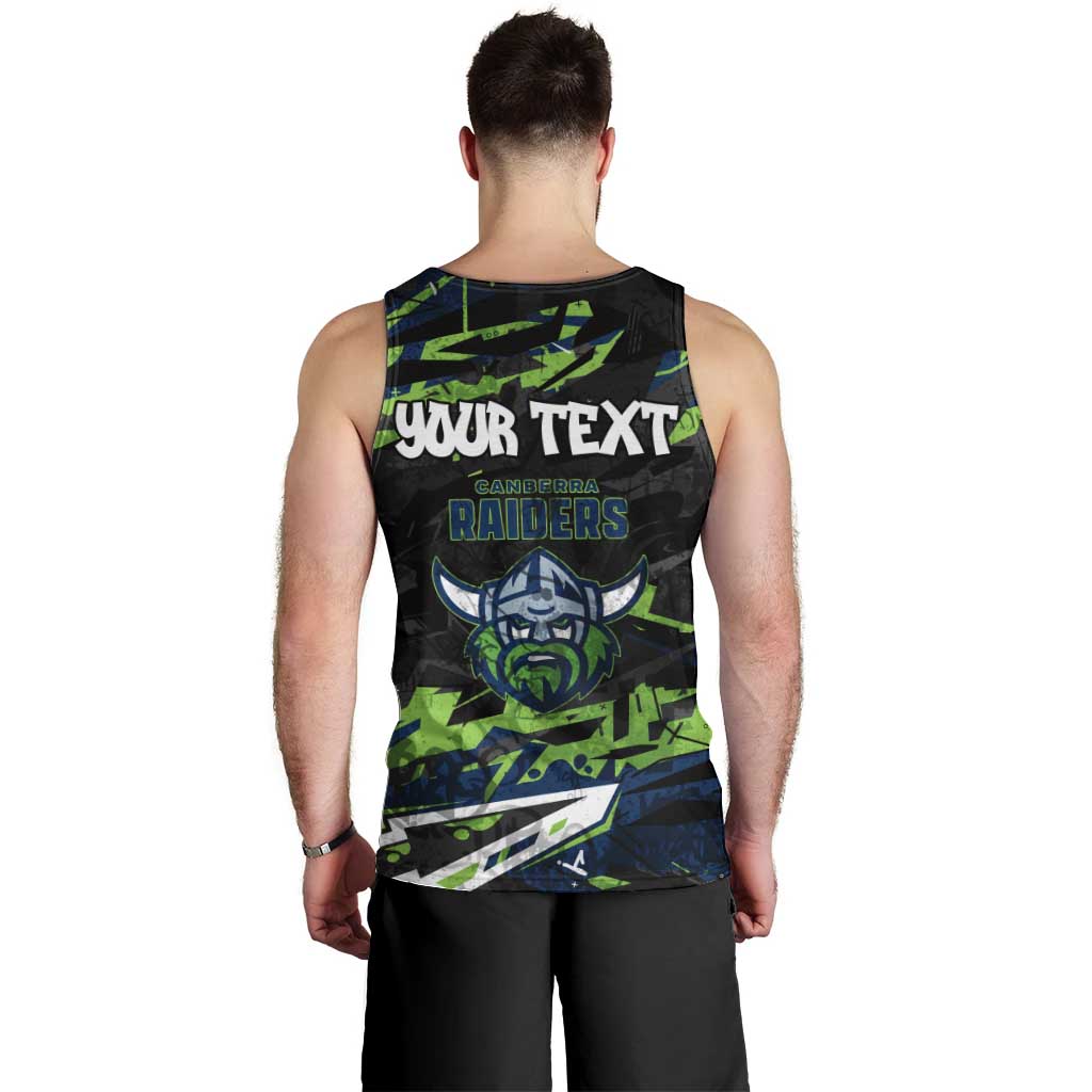 Personalized Canberra Raiders Men Tank Top Graffiti Grunge Abstract Urban Street Style Design