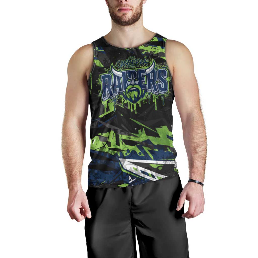 Personalized Canberra Raiders Men Tank Top Graffiti Grunge Abstract Urban Street Style Design