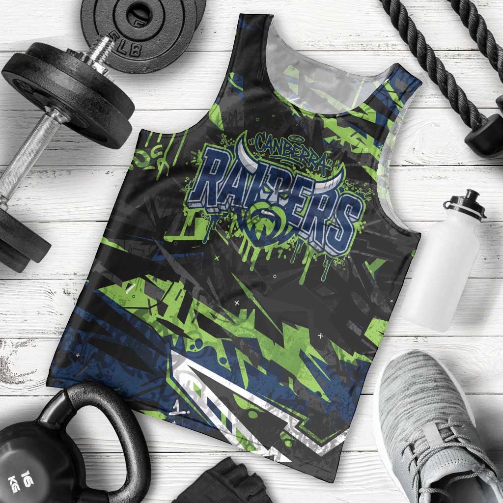 Personalized Canberra Raiders Men Tank Top Graffiti Grunge Abstract Urban Street Style Design