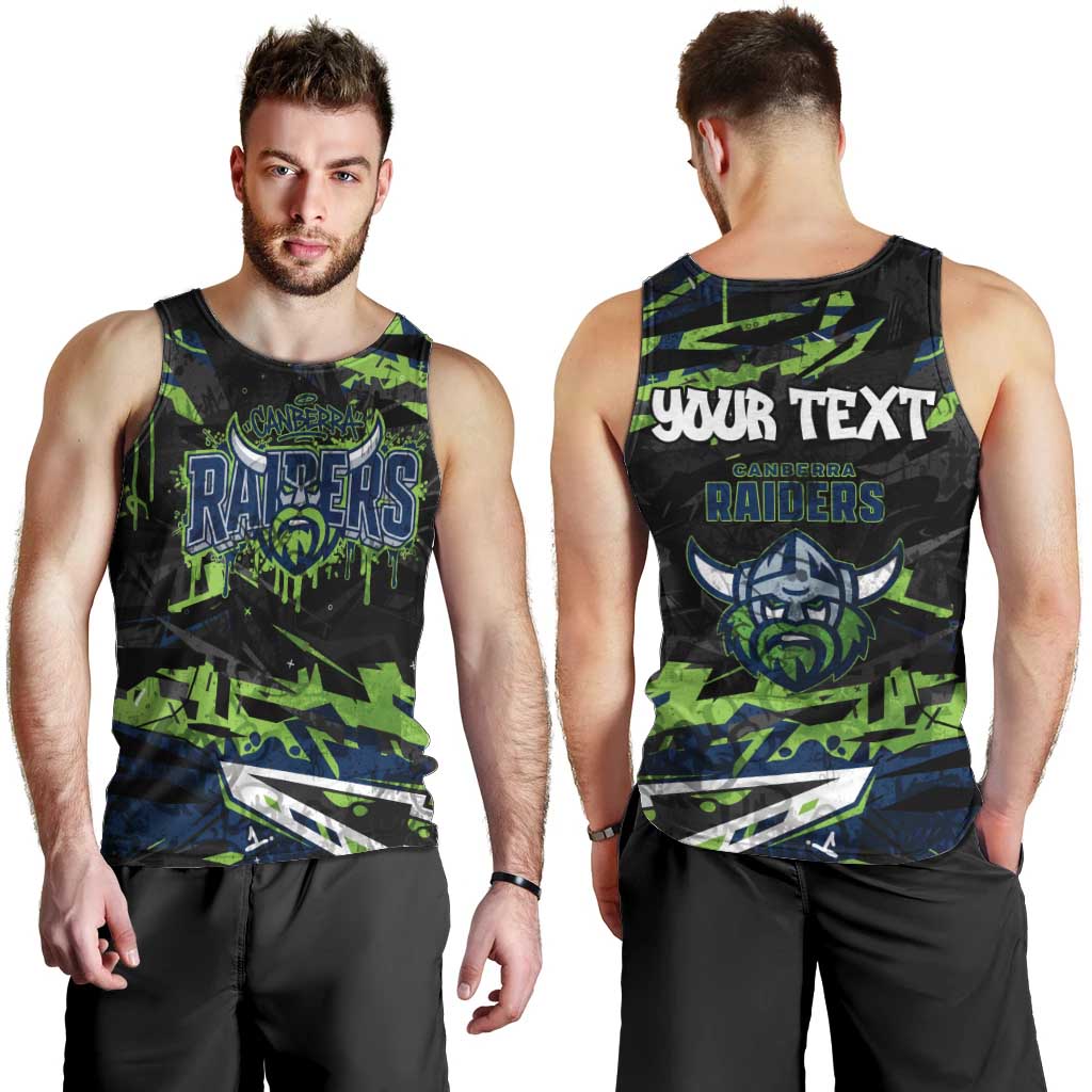 Personalized Canberra Raiders Men Tank Top Graffiti Grunge Abstract Urban Street Style Design
