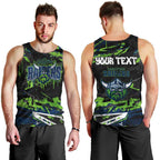 Personalized Canberra Raiders Men Tank Top Graffiti Grunge Abstract Urban Street Style Design