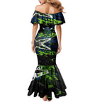 Personalized Canberra Raiders Mermaid Dress Graffiti Grunge Abstract Urban Street Style Design