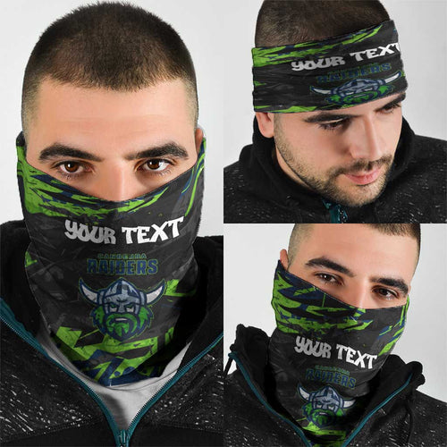 Personalized Canberra Raiders Neck Gaiter Graffiti Grunge Abstract Urban Street Style Design