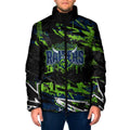 Personalized Canberra Raiders Padded Jacket Graffiti Grunge Abstract Urban Street Style Design