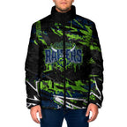 Personalized Canberra Raiders Padded Jacket Graffiti Grunge Abstract Urban Street Style Design