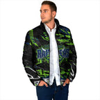 Personalized Canberra Raiders Padded Jacket Graffiti Grunge Abstract Urban Street Style Design