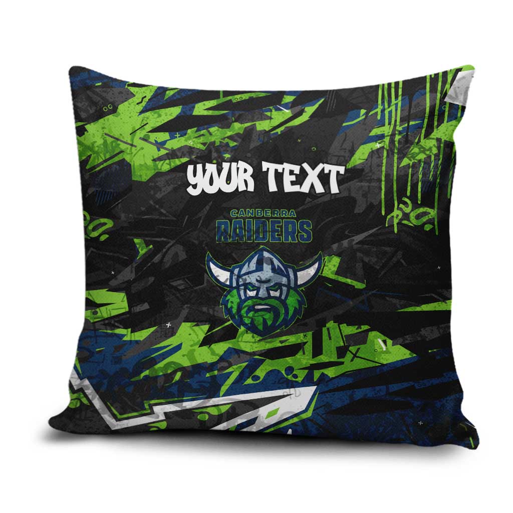 Personalized Canberra Raiders Pillow Cover Graffiti Grunge Abstract Urban Street Style Design