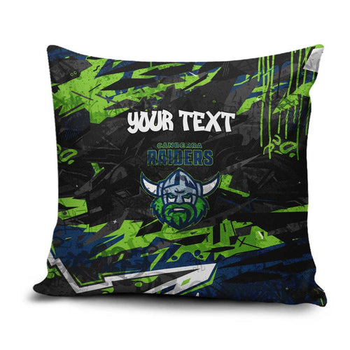 Personalized Canberra Raiders Pillow Cover Graffiti Grunge Abstract Urban Street Style Design