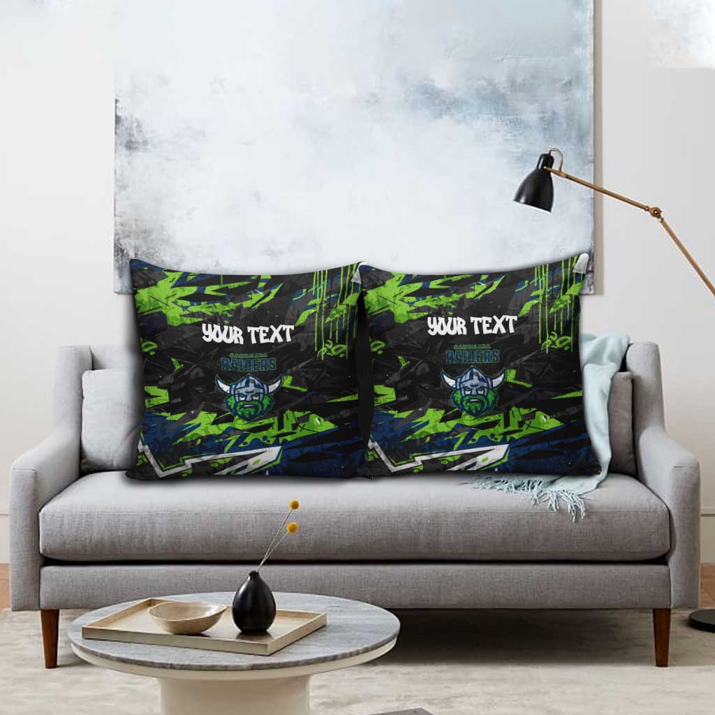 Personalized Canberra Raiders Pillow Cover Graffiti Grunge Abstract Urban Street Style Design