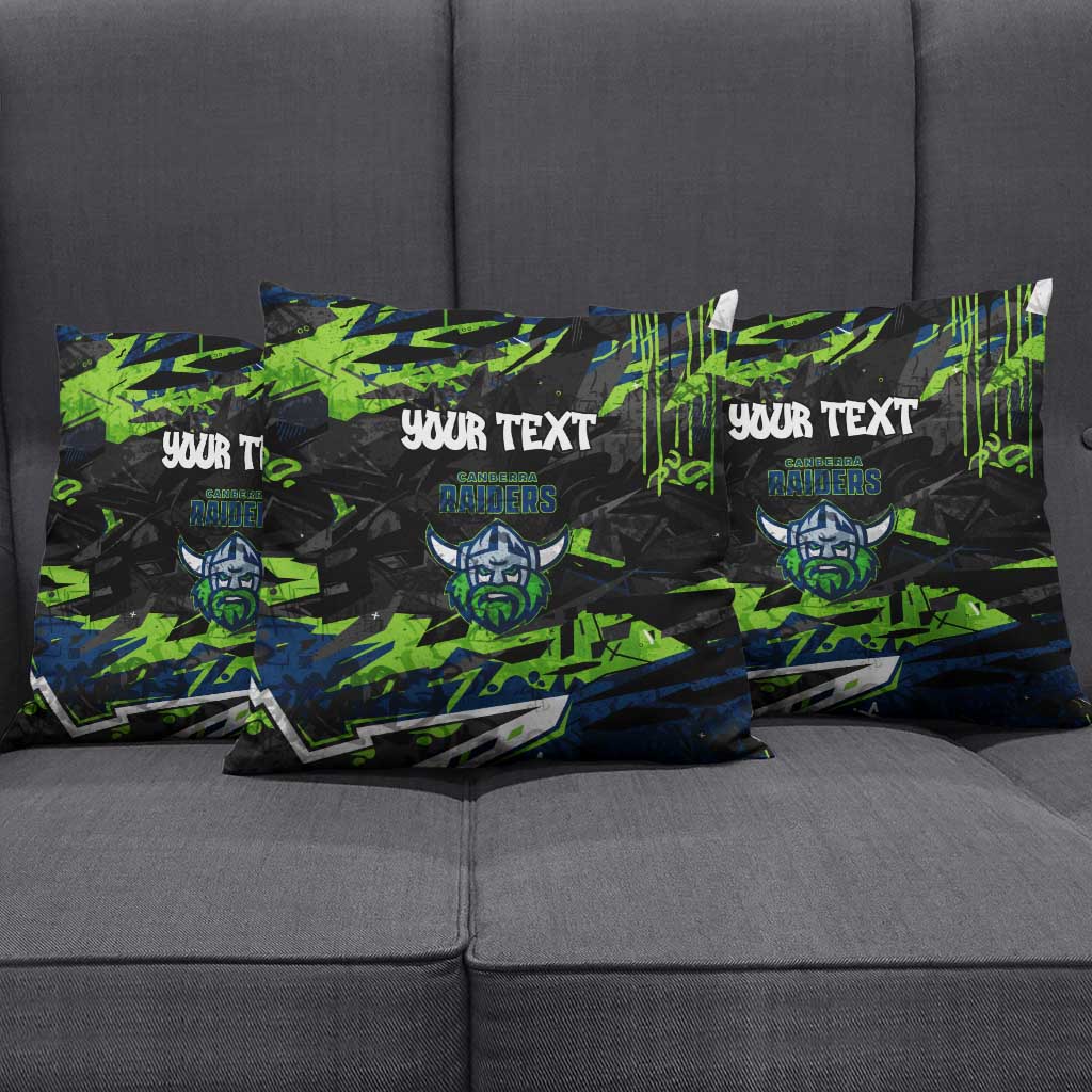Personalized Canberra Raiders Pillow Cover Graffiti Grunge Abstract Urban Street Style Design