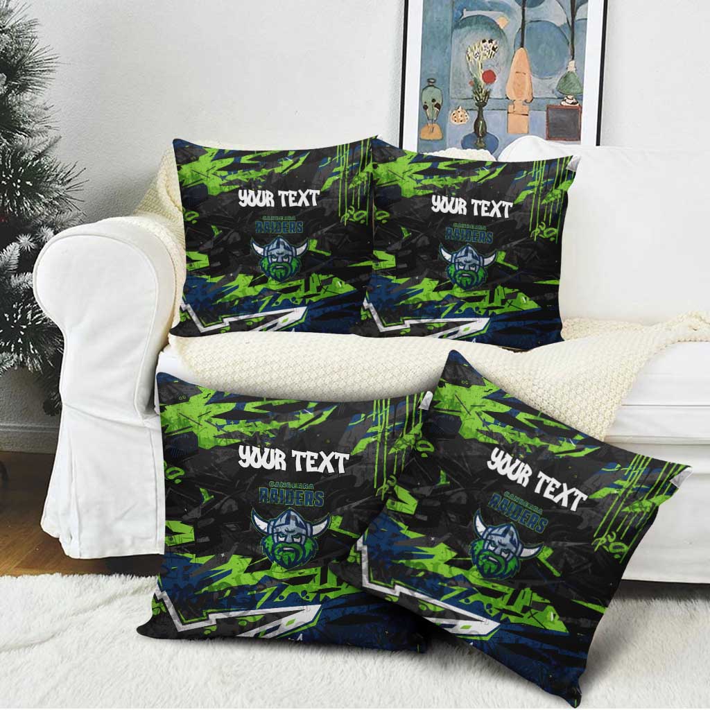 Personalized Canberra Raiders Pillow Cover Graffiti Grunge Abstract Urban Street Style Design