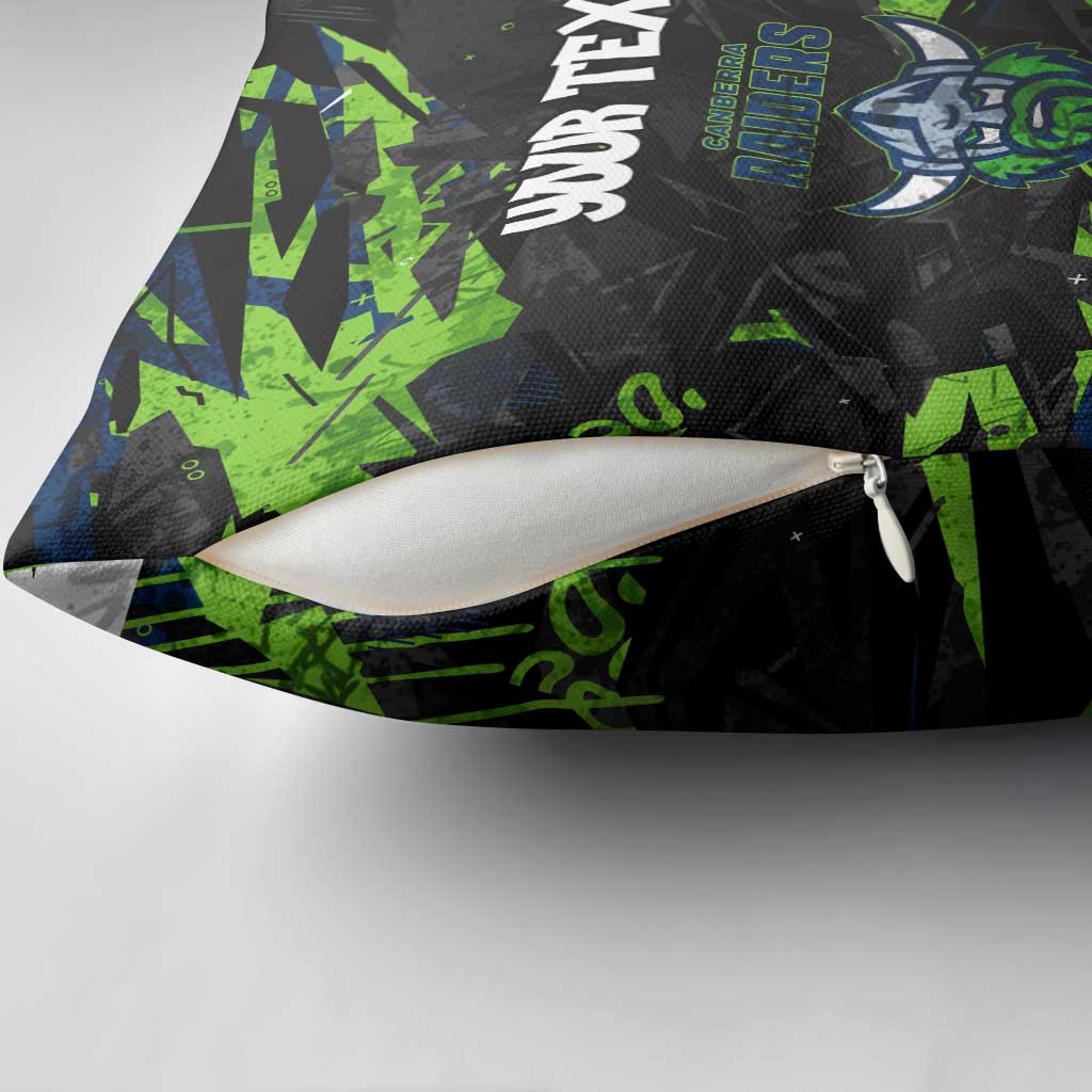 Personalized Canberra Raiders Pillow Cover Graffiti Grunge Abstract Urban Street Style Design