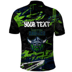 Personalized Canberra Raiders Polo Shirt Graffiti Grunge Abstract Urban Street Style Design