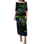 Personalized Canberra Raiders Puletasi Graffiti Grunge Abstract Urban Street Style Design