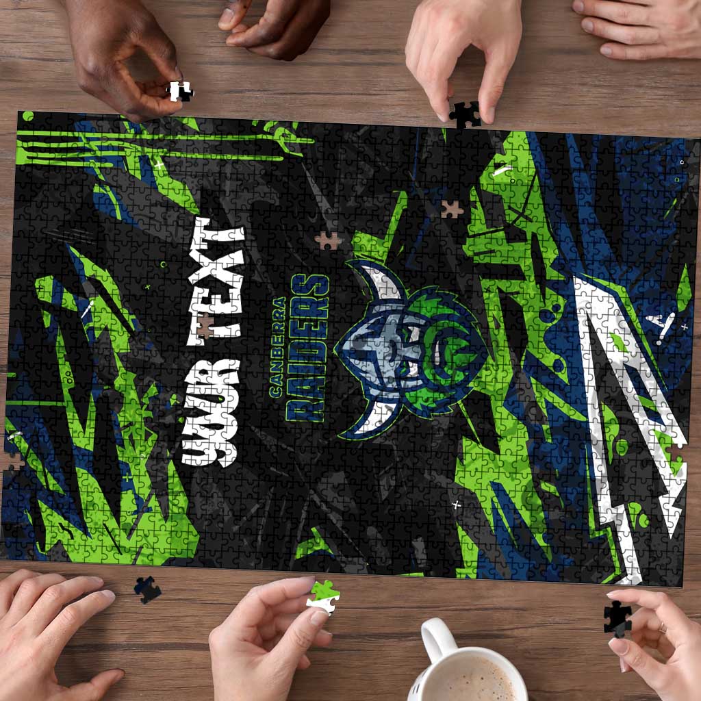 Personalized Canberra Raiders Puzzle Graffiti Grunge Abstract Urban Street Style Design