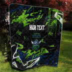 Personalized Canberra Raiders Quilt Graffiti Grunge Abstract Urban Street Style Design