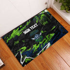 Personalized Canberra Raiders Rubber Doormat Graffiti Grunge Abstract Urban Street Style Design