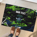 Personalized Canberra Raiders Rubber Doormat Graffiti Grunge Abstract Urban Street Style Design