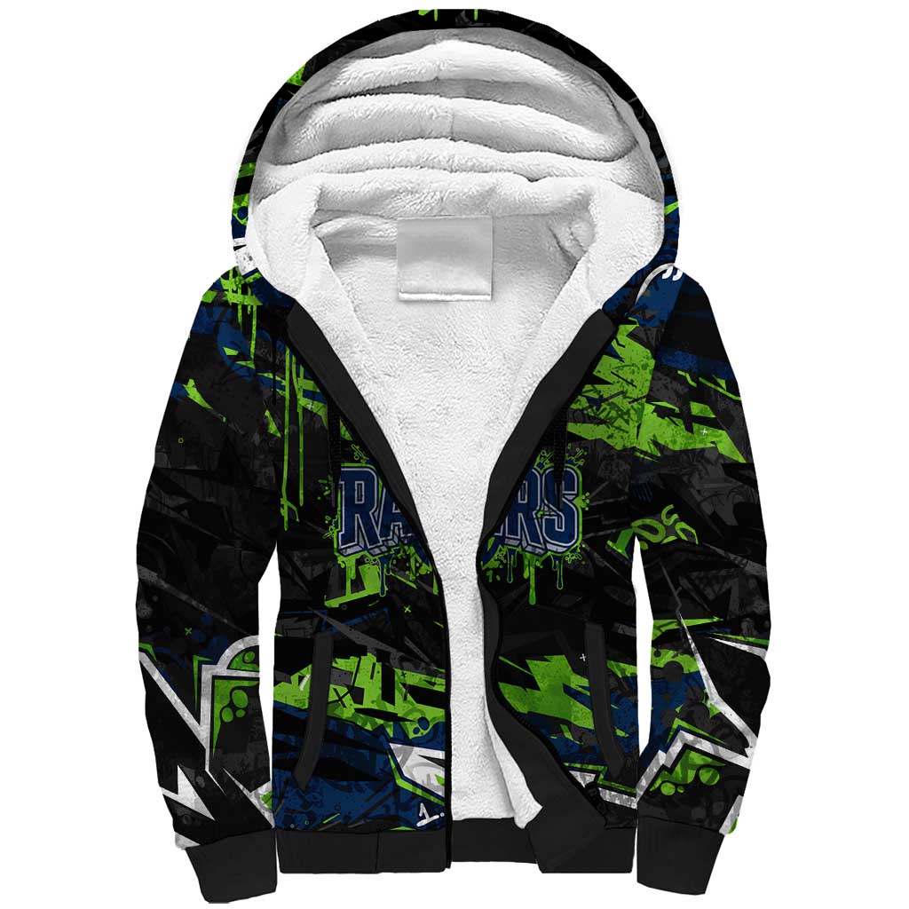 Personalized Canberra Raiders Sherpa Hoodie Graffiti Grunge Abstract Urban Street Style Design