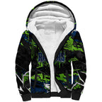 Personalized Canberra Raiders Sherpa Hoodie Graffiti Grunge Abstract Urban Street Style Design