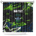 Personalized Canberra Raiders Shower Curtain Graffiti Grunge Abstract Urban Street Style Design