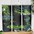 Personalized Canberra Raiders Skinny Tumbler Graffiti Grunge Abstract Urban Street Style Design