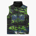 Personalized Canberra Raiders Sleeveless Puffer Jacket Graffiti Grunge Abstract Urban Street Style Design