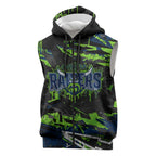 Personalized Canberra Raiders Sleeveless Zip Hoodie Graffiti Grunge Abstract Urban Street Style Design